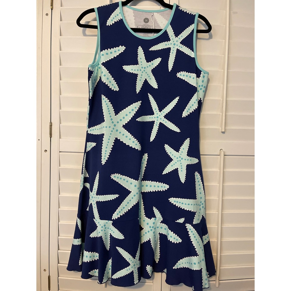 AnaClare dress sleeveless with ruffle on bottom NWOT size M